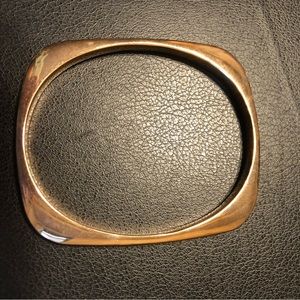 bangle bracelet , rose gold over bronze.